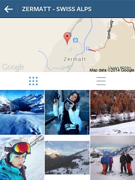 Tagging photo with specific location in the Instagram application